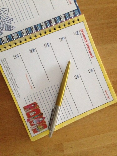Nieuwe afspraken maken en meteen ook maar mijn agenda bijwerken. Soms is papier niet te vervangen.