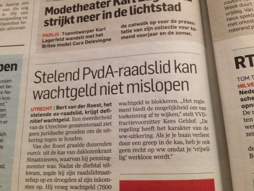 Moe word  ik van dit soort berichten. Het in stand houden van wachtgeld omdat de zittende orde er eerdaags zelf ook een beroep op zal willen doen. mijn vertrouwen in de politiek is nog nooit zo laag geweest.