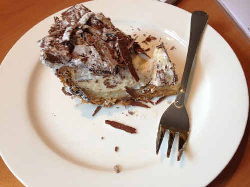 Maandag, restjesdag. De baas had nog iets in de koelkast staan. Smakelijk