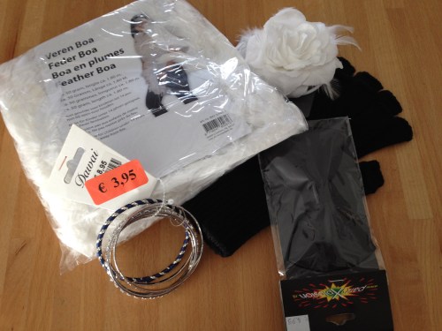 In eigen dorp nog een paar hoognodige carnavalsinkopen gedaan. Het idee begint eindelijk vorm te krijgen.