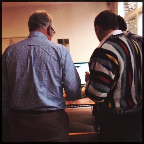 In de pauze kijken naar...techniek.