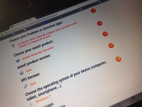 Avast loopt vast. Vragen, vragen en nog meer vragen. Klein probleem, grote moeite.