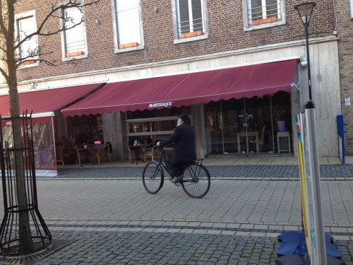 Een vreemde vogel vliegt voorbij. Net op tijd druk ik op de knop.