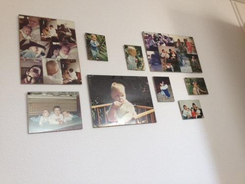 Het eerste wat ik zie als ik mijn ogen open zijn foto's van het meest waardevolle dat ik bezit.