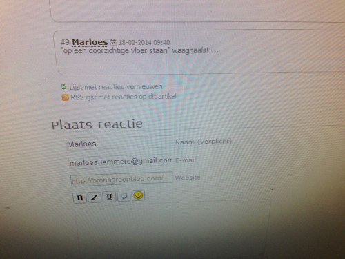 Gelukkig hebben we de wifi nog. Even plogs lezen tussendoor.