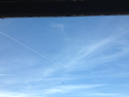 Blauw met witte strepen. In mijn hoofd teken ik kruisjes en nulletjes...boter, kaas en eieren.