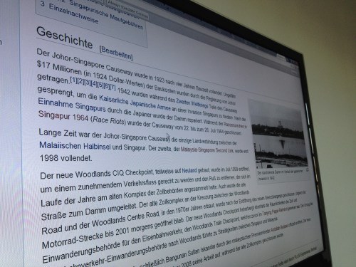 Maandag, lesdag. Wir lesen heute über Singapore. Zonnig weer laat je verlangen naar vakantie.