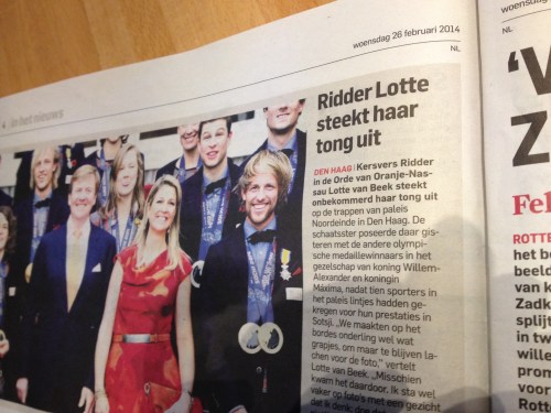 Lotte van Beek, een kind naar mijn hart. Achter Alex staan en dan gewoon je tong uitsteken tijdens het maken van de officiële foto. Dat kind komt nog ver, let op mijn woorden.