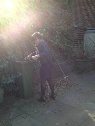 De tuin moet nog aan de kant. Sjiek hoor.