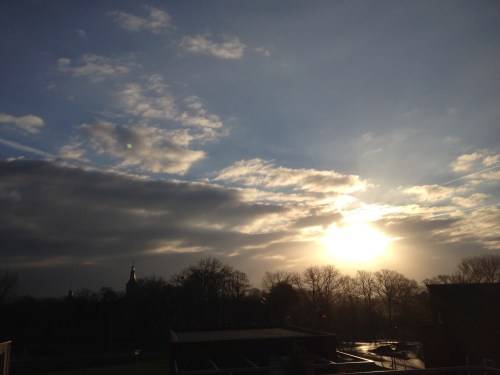 Goedemorgen Kerkrade, vandaag geen straat, geen huis, maar een zonsopgang die weer adembenemd was
