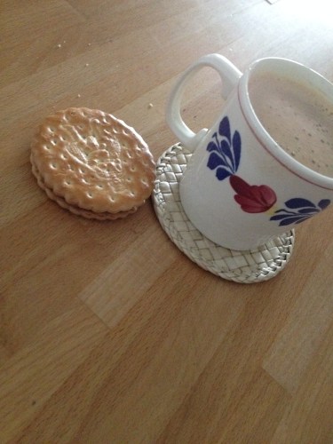 We stopen alleen  voor koffie met of zonder koekje...