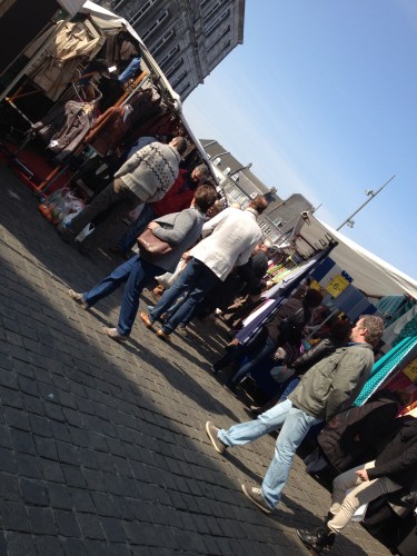 Het is altijd druk op de markt