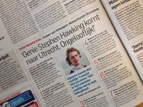 Wil iemand de jongens van  The Big Bang even bellen a u b ?