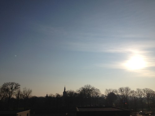 Zonsopgang was weer fraai...hetzelfde uitzicht en toch elke dag anders.