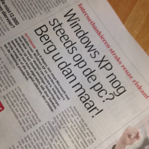 Dit hangt al maanden boven ons hoofd. De oude PC draait nog op XP en dus moet ik vandaag een en ander gaan omzetten zodat de man veilig internetbankieren kan