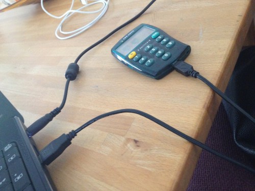 Nu nog internetbankieren op mijn laptop installeren zodat de man zonder risico met geld schuiven kan. 