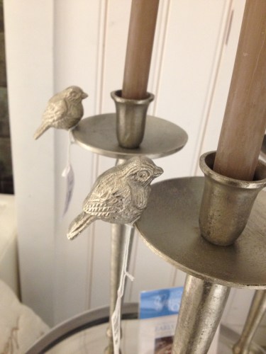 Meteen verliefd op deze kandelaars, vanwege de vogeltjes, logisch toch?