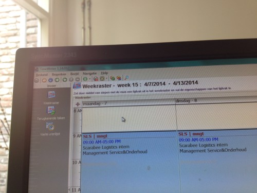 Oja..uren bijhouden...moet ik nog een beetje aan wennen