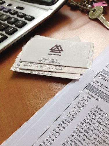 Bonnetjes, declaraties...en honderd en een andere dingen laten uren voorbij vliegen