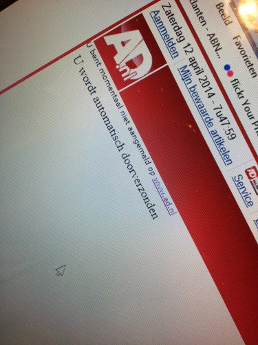 De website dan?....gaat 'm ook niet worden ben ik bang