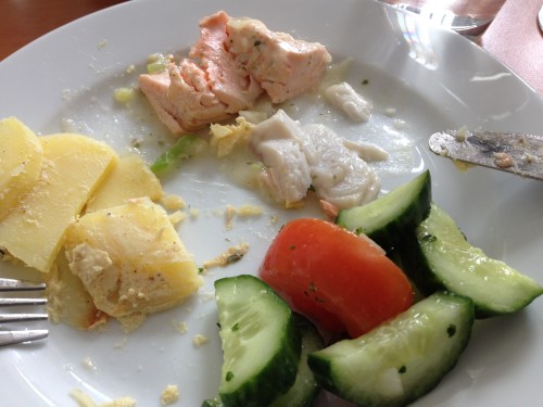 maar niet voor ons, want wij eten vis. Het is tenslotte Goede Vrijdag