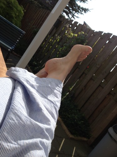 Even voelen aan de warmte van de zon. 