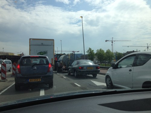 De stad uit verloopt niet soepel