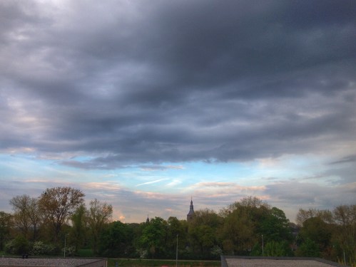De avondlucht is al net zo mooi als die van vanochtend.