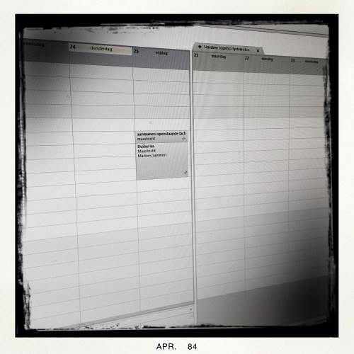 en vergelijk een paar agenda's