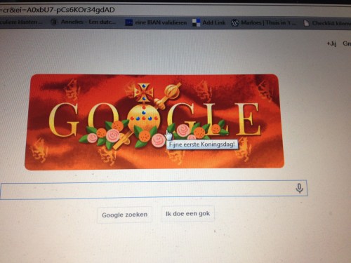 Oja...het is Koningsdag vandaag. Hoera hoera hoera! Goed zo?