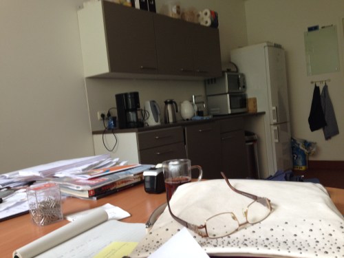 De bril zit me weer in de weg.