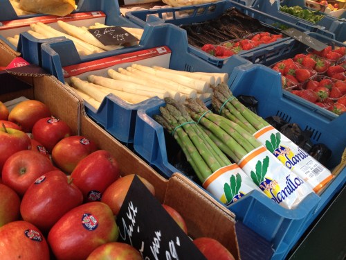Fruit kopen op de markt.