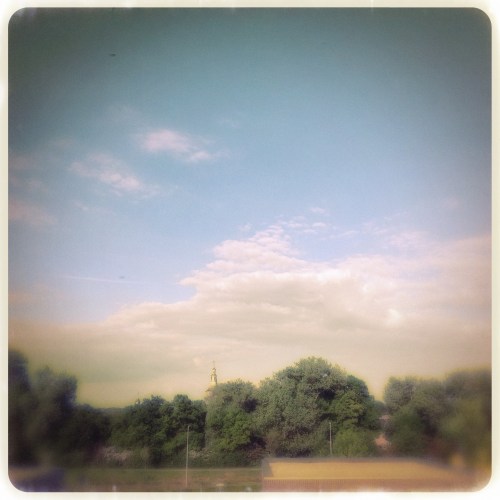 weer thuis,was ophangen en van het uitzicht genieten.