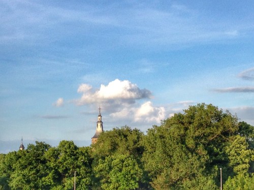 en maak nog een keer een foto van de lucht boven Rolduc. Ik ben klaar voor vandaag. Dag dag, tot morgen