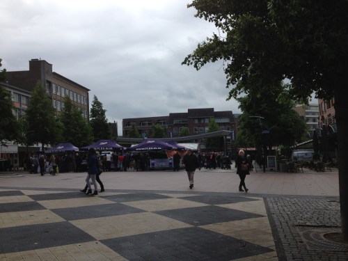 Drukte op de markt..
