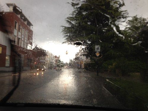 Door de wolkbreuk is Kerkrade onherkenbaar.