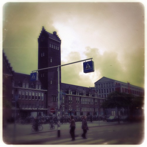 Het station gezien vanuit een andere hoek en met een andere lens. Madurodam.