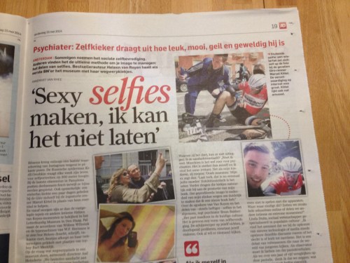 Ik ben niet van de selfies, nooit geweest ook. Alles met mate is nog steeds de beste weg.