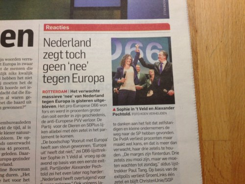 Heb ik nooit gezegd, wel een duidelijk nee tegen de verspilling en de gigantische salarissen zonder dat daar ook echt iets tegenover staat.