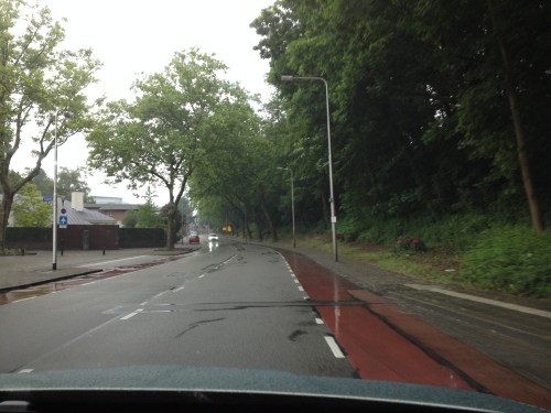 Gewoon via de bekende weg terug.