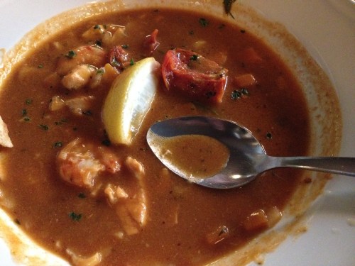 In ieder geval vissoep.