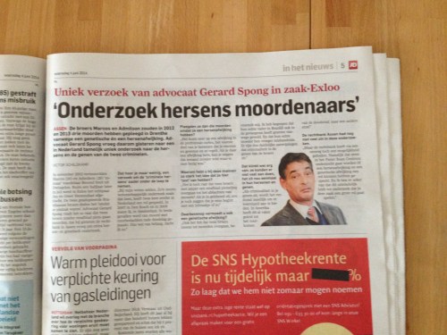 Om te weten dat daar een schroefje los zit heb je geen onderzoek nodig.