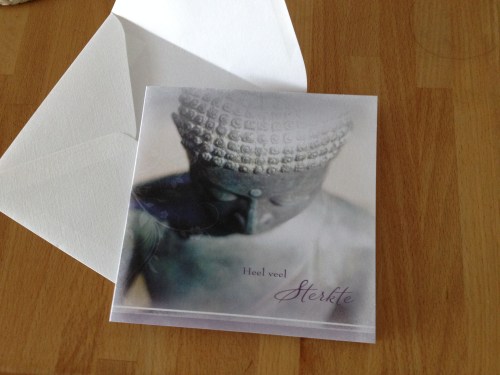 en een kaartje om te troosten.