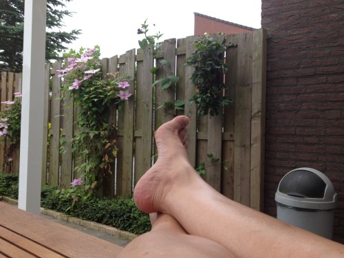 De rest van de middag met de voeten omhoog.