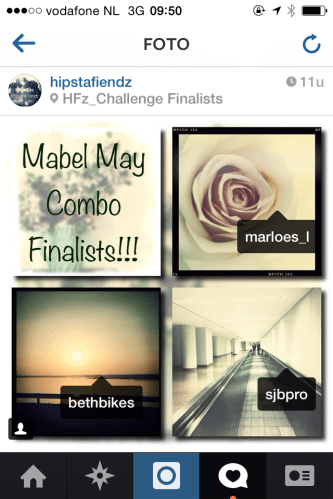 Een van mijn foto´s heeft de finale van de Mabel wedstrijd gehaald..Zo trots!