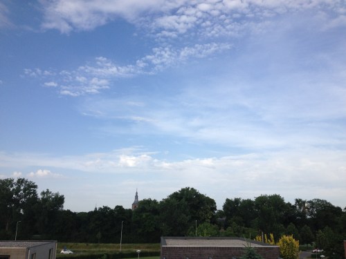 Ha fijn, de toren is wolkenloos