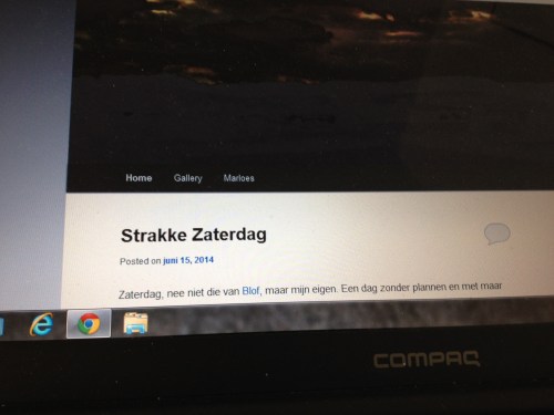 Eerst maar even de dag van gisteren een plek geven.