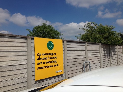 Fijn, maar dan ben ik er niet