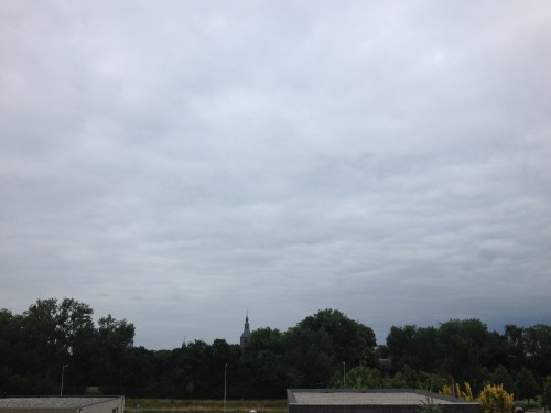 Hallo toren, veel lichter is het niet geworden hè?  Dag dag, morgen beter?