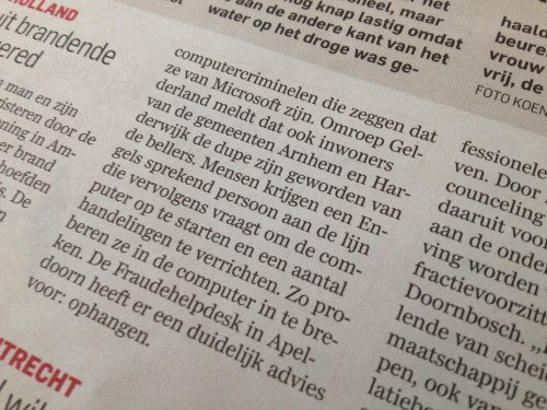 Jullie zijn gewaarschuwd. Rare pipo aan de telefoon? Hang op!